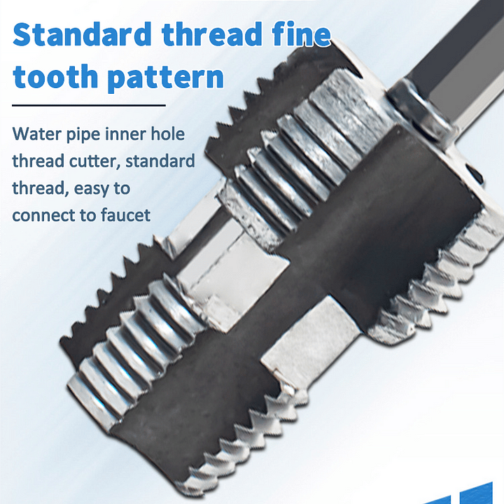 🎉New Year Sale - 49% OFF🌲Electric Drill Compatible PVC Pipe Threader Kit with Various Die Sizes