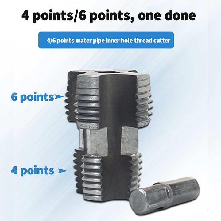 🎉New Year Sale - 49% OFF🌲Electric Drill Compatible PVC Pipe Threader Kit with Various Die Sizes