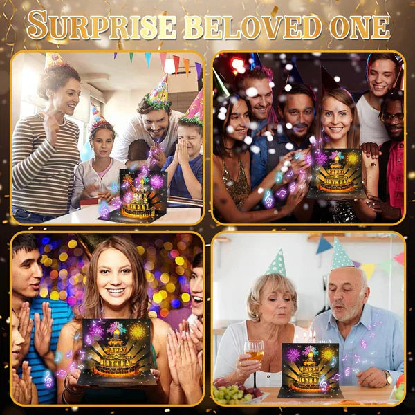 🔥LSAT DAY SALE 70% OFF!!🎉3D Pop Up Musical Birthday Card with Lights & Song🎵🎂