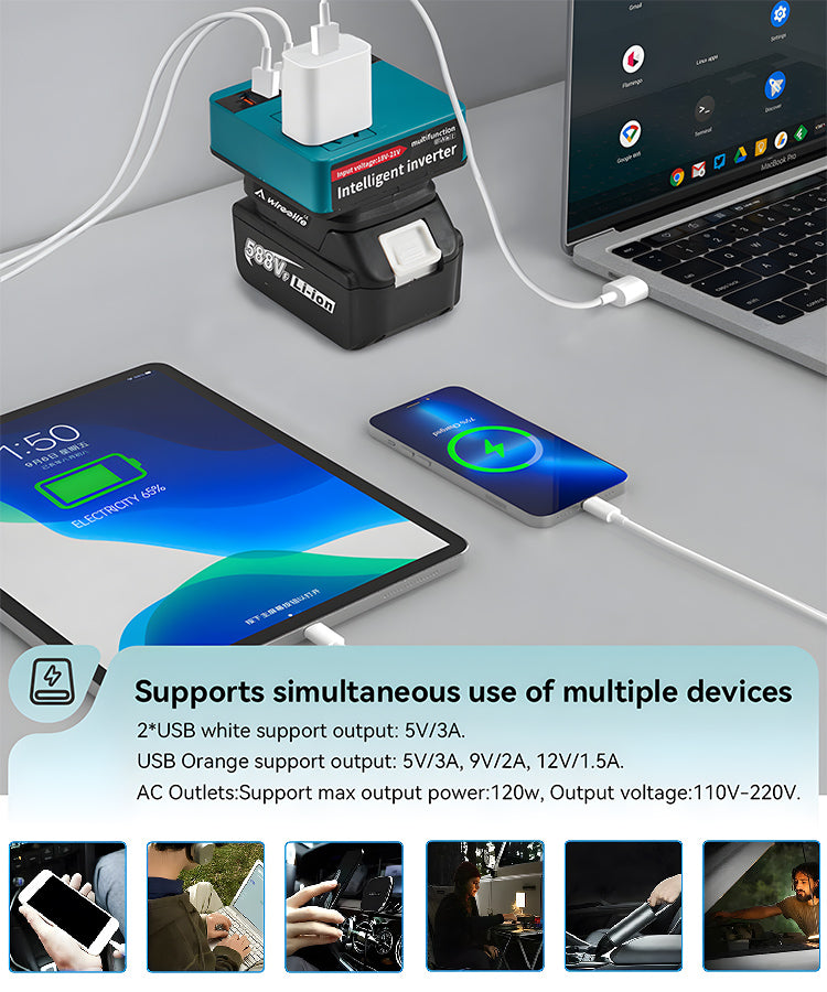 🔥Winterangebot 59% RABATT🧰️Smart Wechselrichter mit Lithium-Batterie