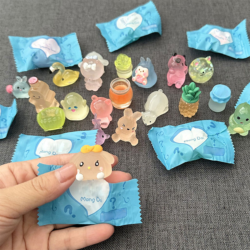 🔥Easter Special: BUY 2 GET 1 FREE!!✨- Blind Bag Luminous Mini Resin Animal Figures (10PCS/Set)