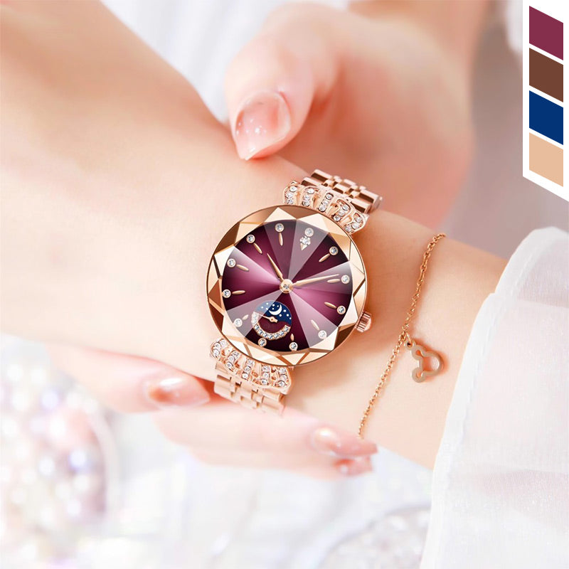 ⏳FLASH SALE! 50% OFF! 🔥Women's Fashionable Diamond Moon Star Watch