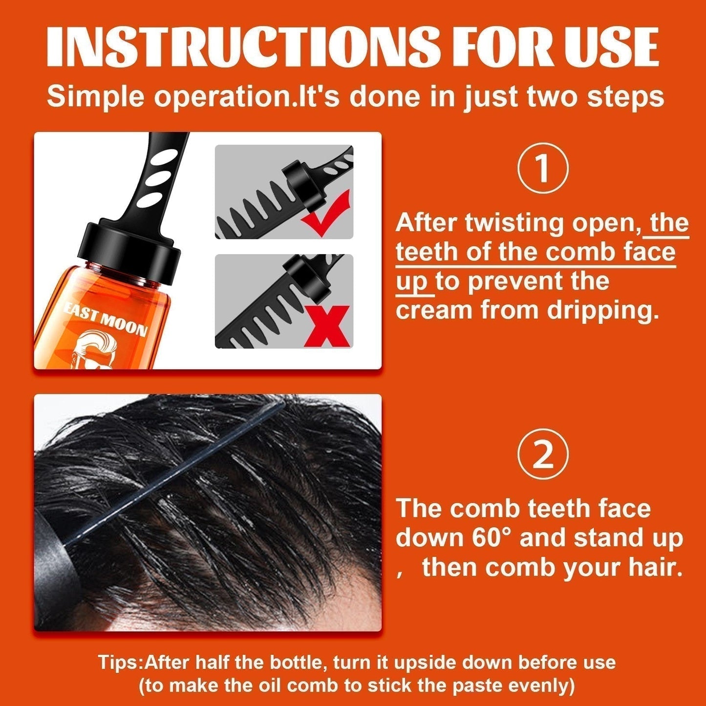 🧔♂️ Half price for a limited time - single comb shaping and styling gel comb 💯