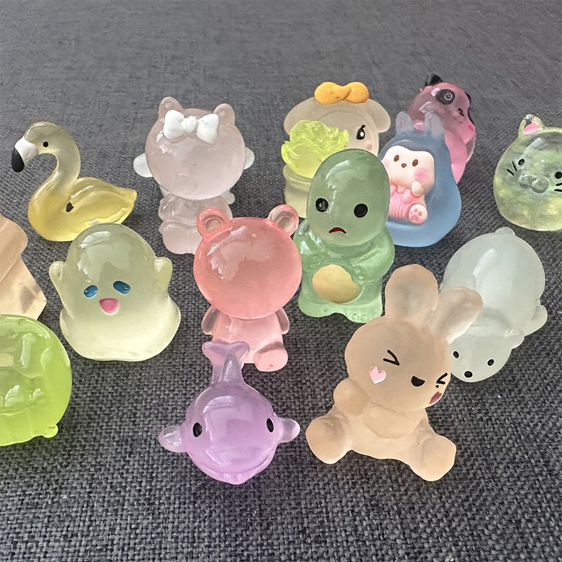 🔥Easter Special: BUY 2 GET 1 FREE!!✨- Blind Bag Luminous Mini Resin Animal Figures (10PCS/Set)