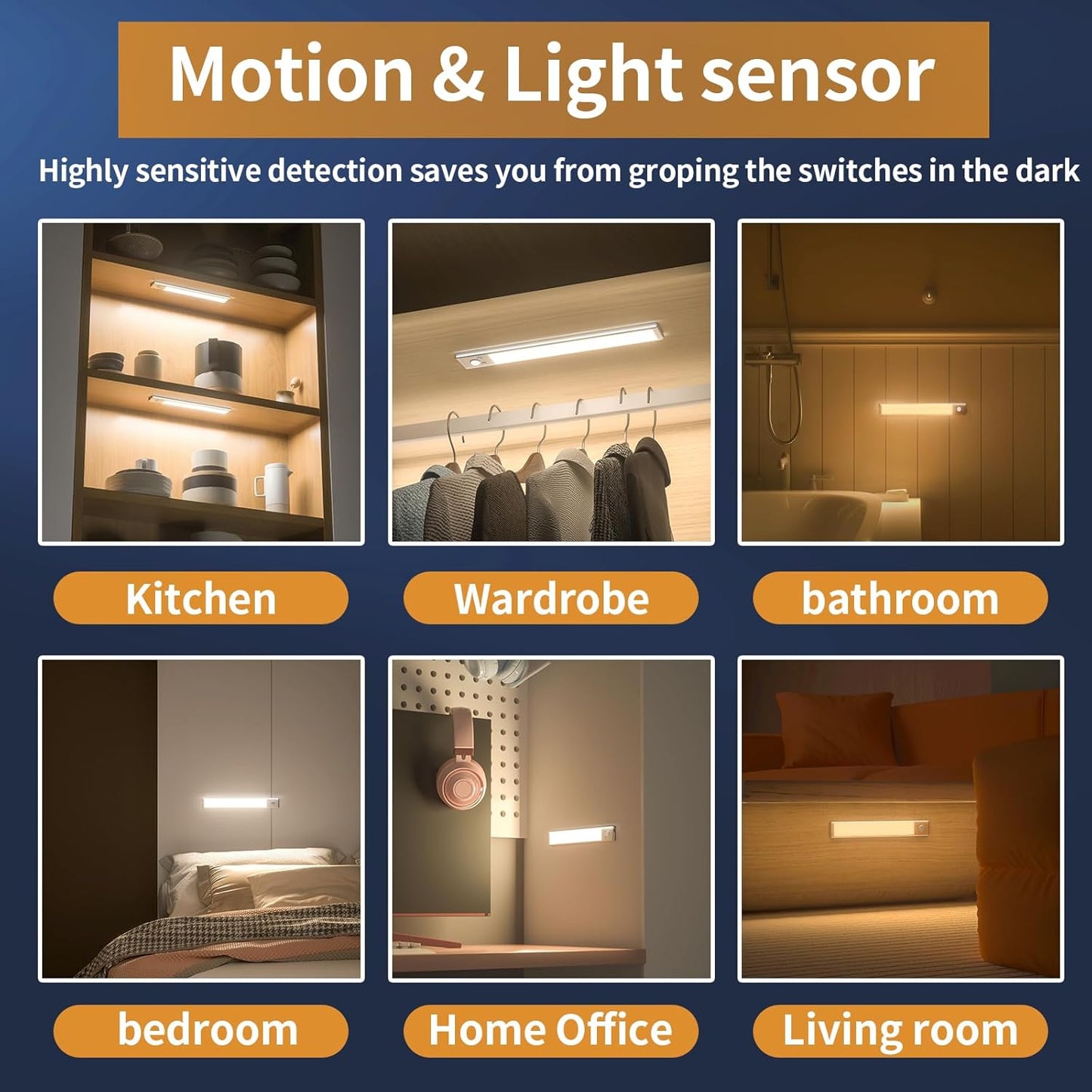 🏆 Hot Sale - 49% OFF 🔥3-Color Lighting Punch-free Smart Sensor Magnetic Rechargeable LED Lights