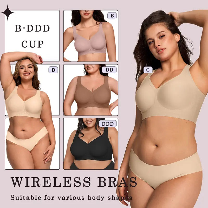 👙LAST DAY PROMOTION - 50%OFF 👙Women's Seamless Full Coverage Wireless Bra - Ultra-Soft Support & Invisible Comfort for Everyday Wear 🌸💫