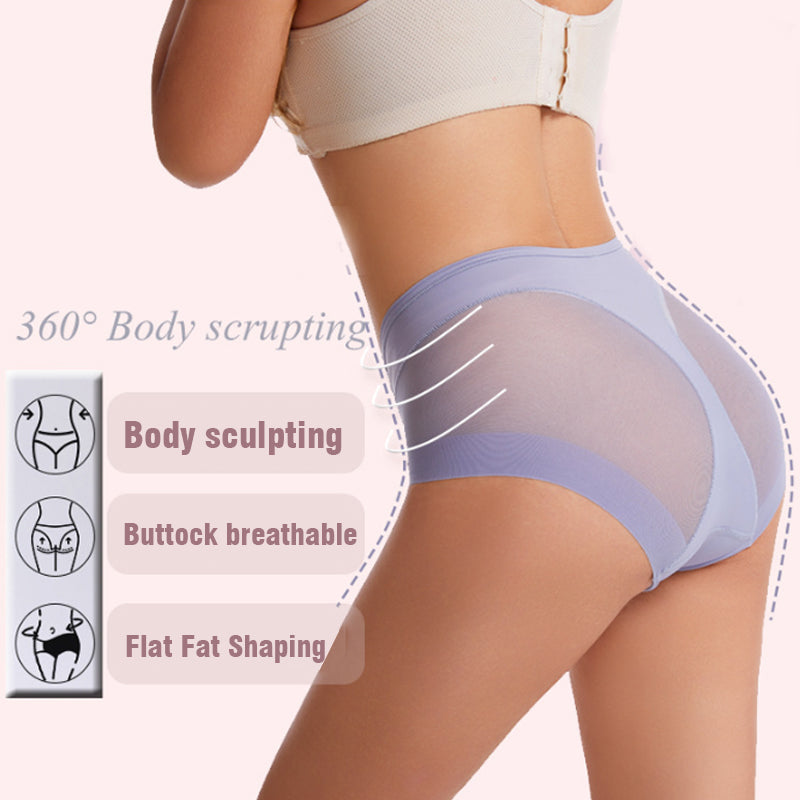 ⏳High Waist Ice Silk Seamless Shaping Briefs
