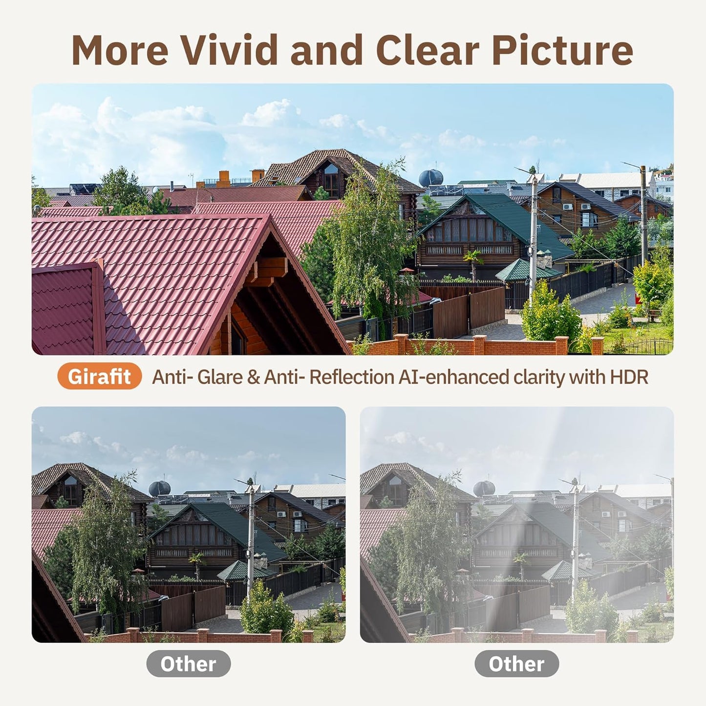 3MP 2K Window Camera,2.4GHz & 5GHz WiFi Indoor Cameras,ChromaMax Al Color Night Vision,Person & Motion Detection,Easy & Quick Install