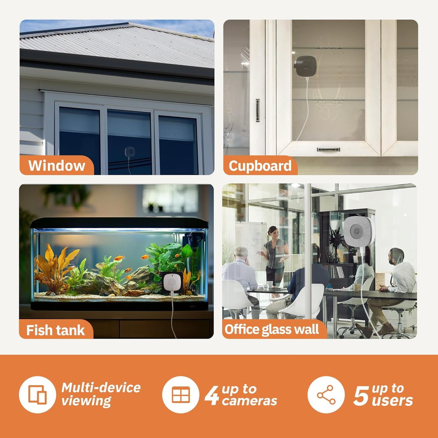 3MP 2K Window Camera,2.4GHz & 5GHz WiFi Indoor Cameras,ChromaMax Al Color Night Vision,Person & Motion Detection,Easy & Quick Install
