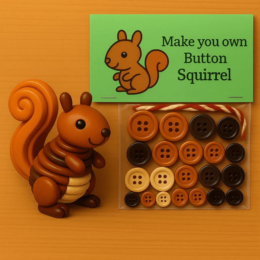 🎄 50% OFF NOW! 🎨 DIY Button Animal Ornaments - Creative Craft Kit for Kids, Develops Fine Motor Skills & Creativity 🧵📦