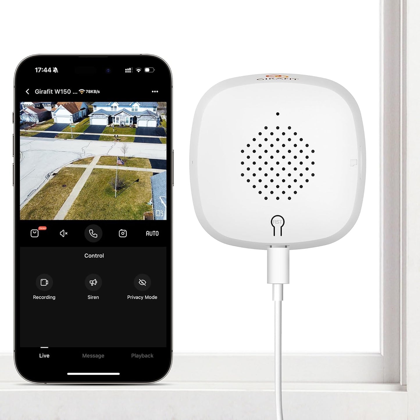 3MP 2K Window Camera,2.4GHz & 5GHz WiFi Indoor Cameras,ChromaMax Al Color Night Vision,Person & Motion Detection,Easy & Quick Install