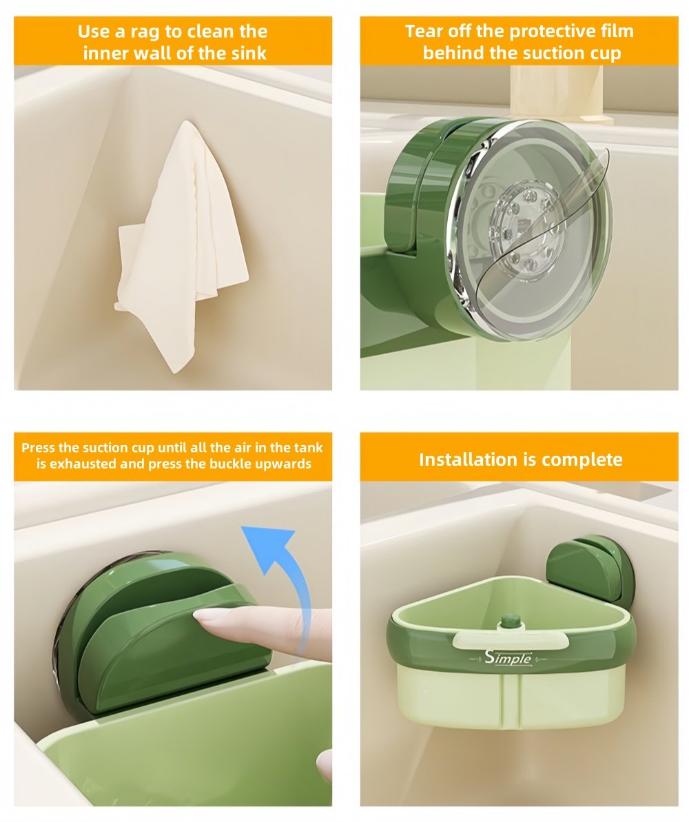 ⏰Limited Days-Up to 49% Off🔥Suction Cup Sink Corner Rack