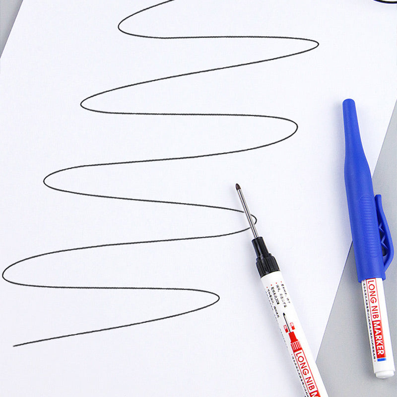 💖2025 Hot Sale💖 Long-Tip Marker Pen 🖍️Oil-Based&Quick-Dry
