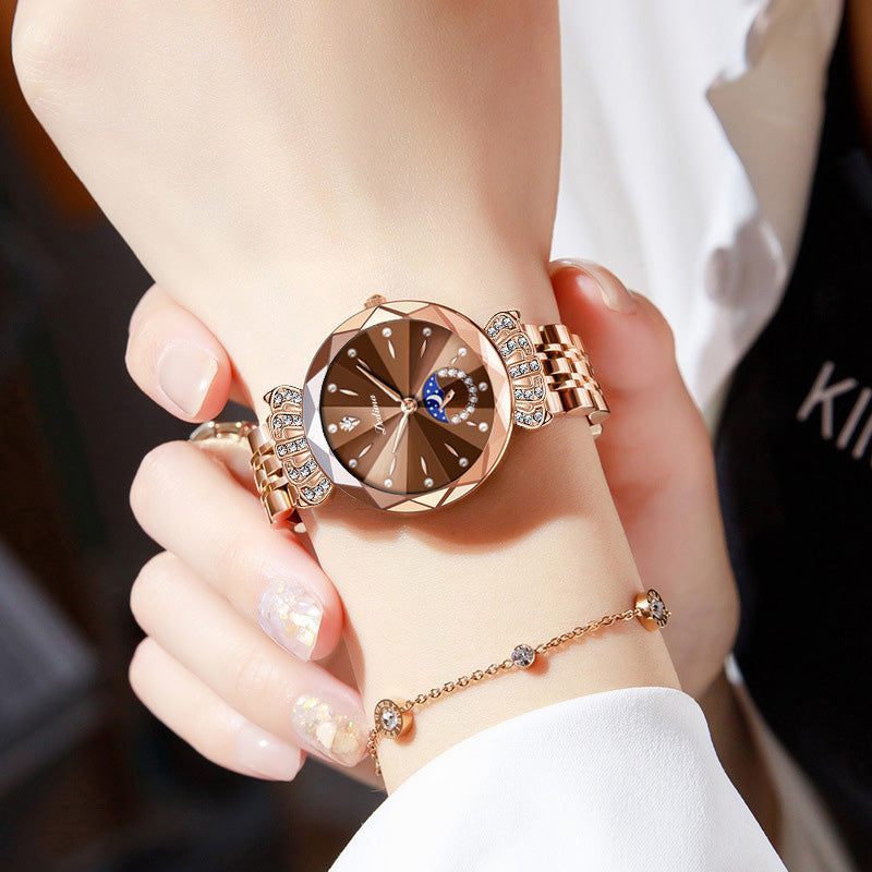 ⏳FLASH SALE! 50% OFF! 🔥Women's Fashionable Diamond Moon Star Watch