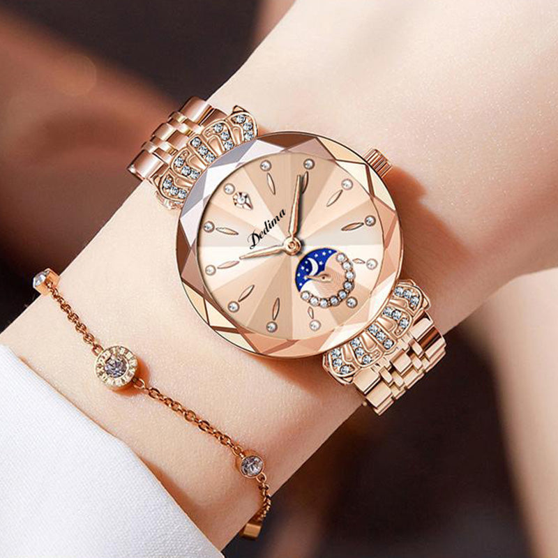 ⏳FLASH SALE! 50% OFF! 🔥Women's Fashionable Diamond Moon Star Watch