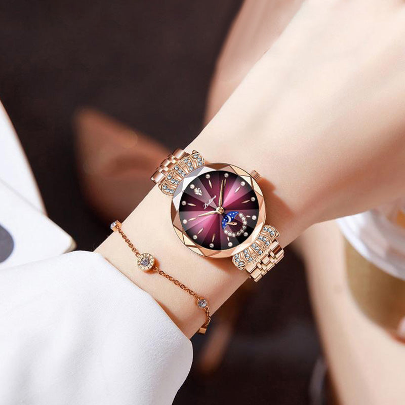 ⏳FLASH SALE! 50% OFF! 🔥Women's Fashionable Diamond Moon Star Watch