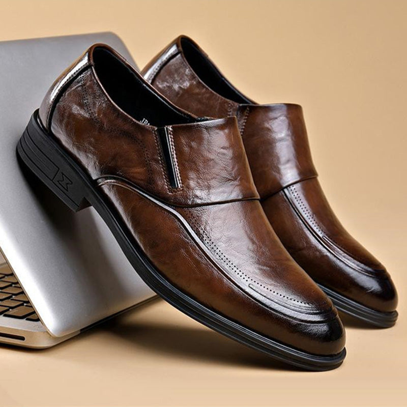 🔥2025 New Arrival 🎁Men's Business Casual Slip-On PU Leather Shoes👞