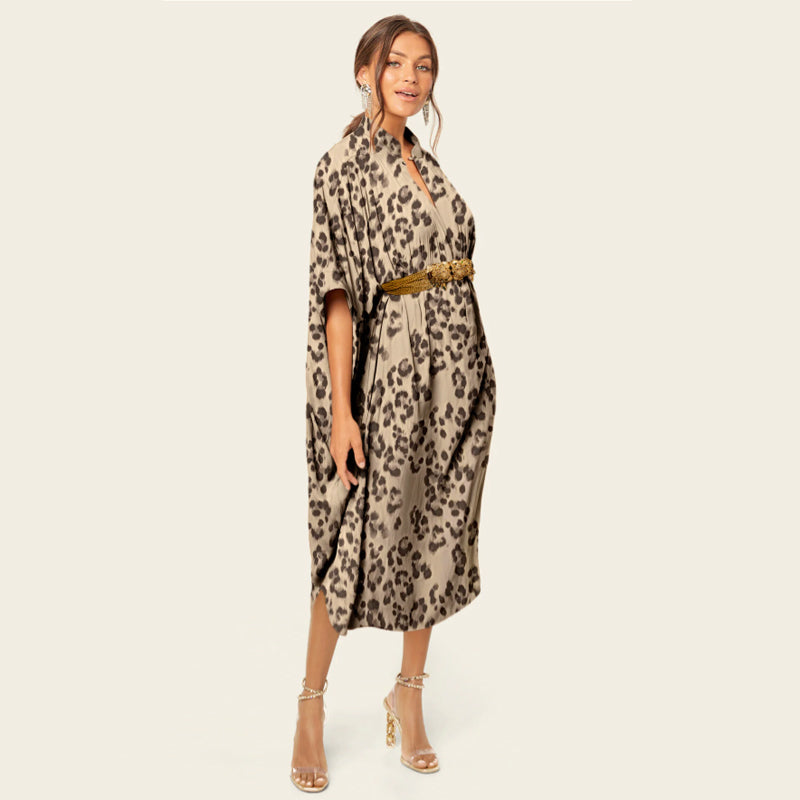 🌸Spring Specials🌸 Loose Leopard Pattern Lightweight Dress