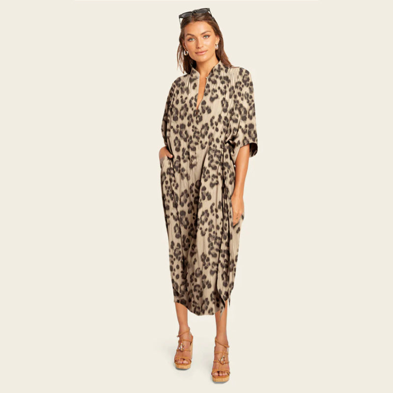 🌸Spring Specials🌸 Loose Leopard Pattern Lightweight Dress