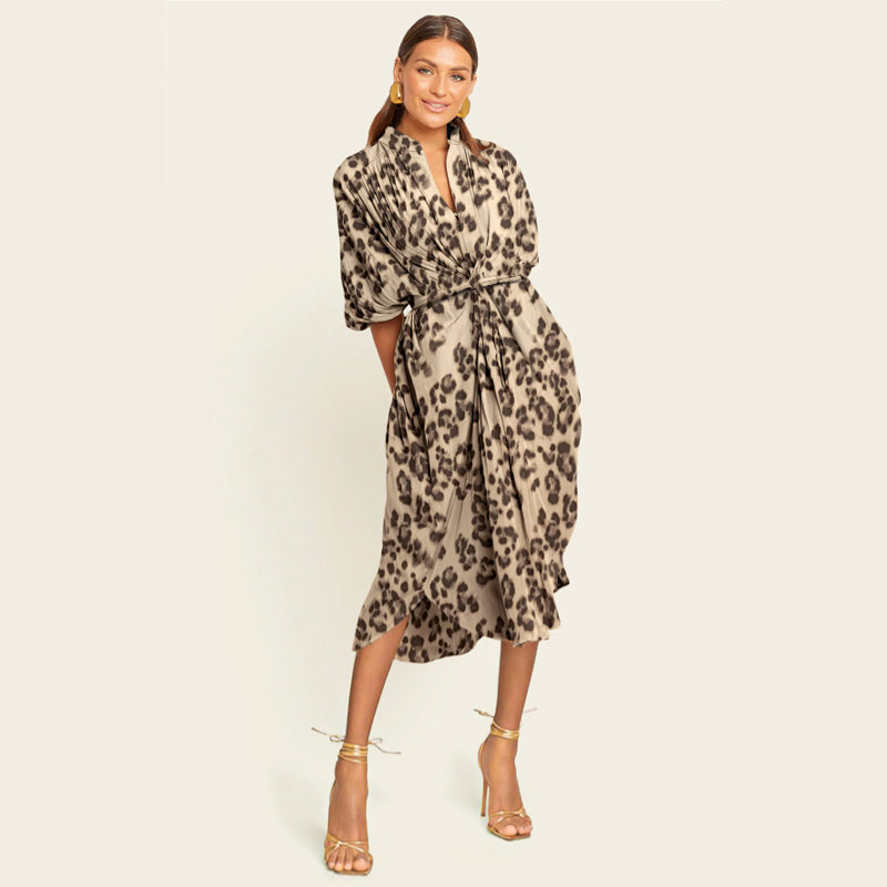 🌸Spring Specials🌸 Loose Leopard Pattern Lightweight Dress