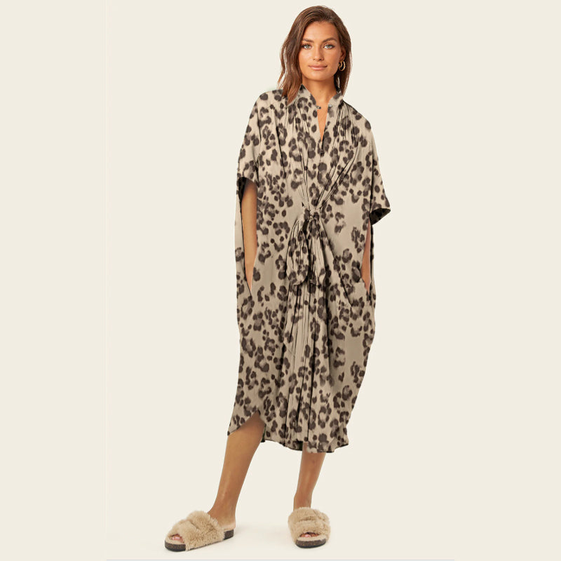 🌸Spring Specials🌸 Loose Leopard Pattern Lightweight Dress
