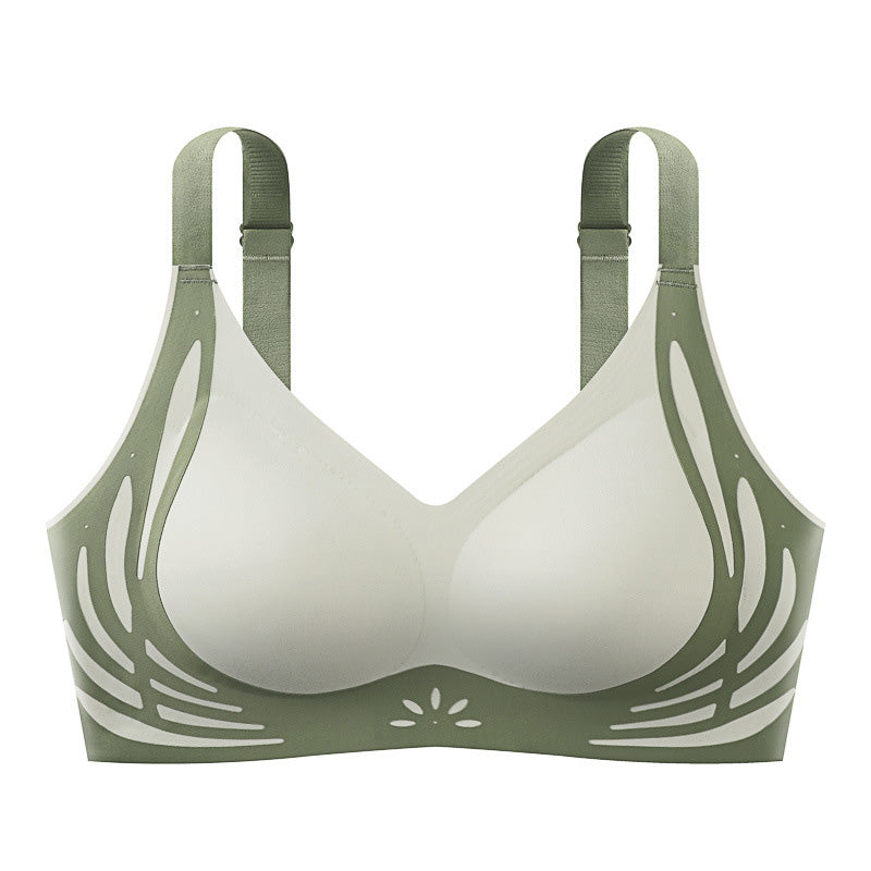 ✨LAST DAY SALE 50% OFF✨Color-Blocked Non-Marking Gathered Push-Up Bra