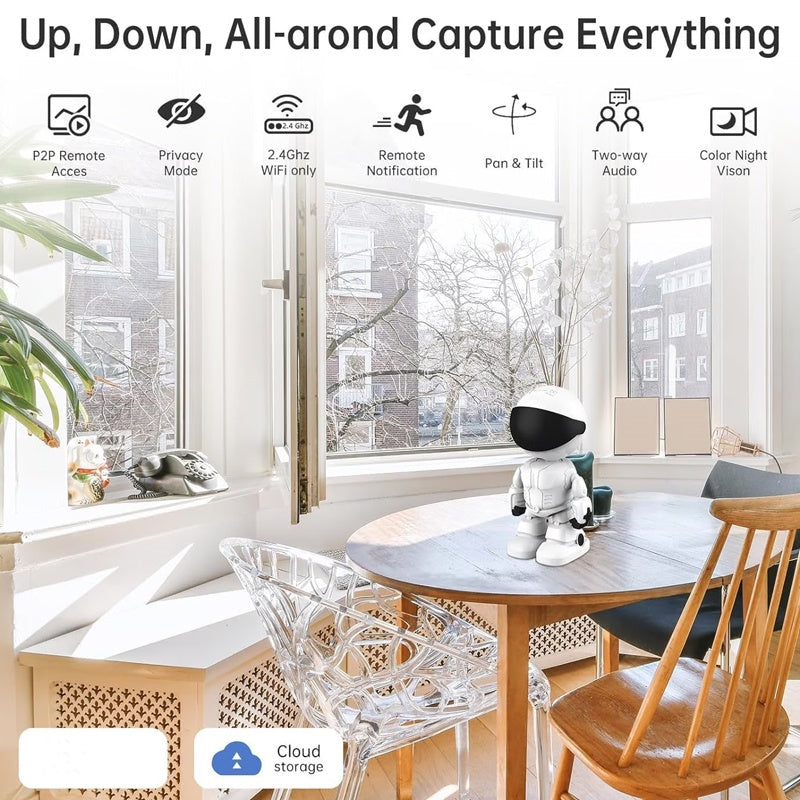 🔥2025 Hot Sale🔥 Wireless Indoor Motion Detection Robot Camera