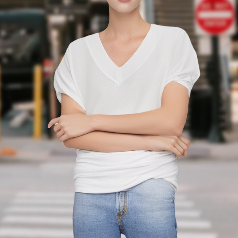 💖2025 Hot Sale💖 Dolman V-Neck Cinched Waist Blouse