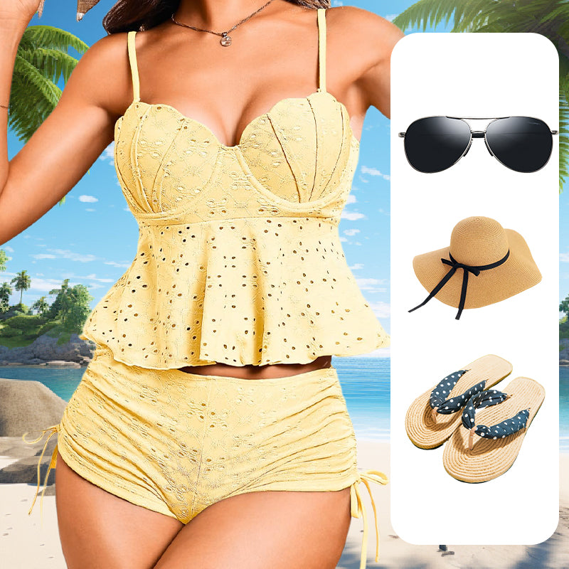 💖HOT SALE 49% OFF💖 Women‘s Push-Up Tankini Swimsuits with Boyshorts