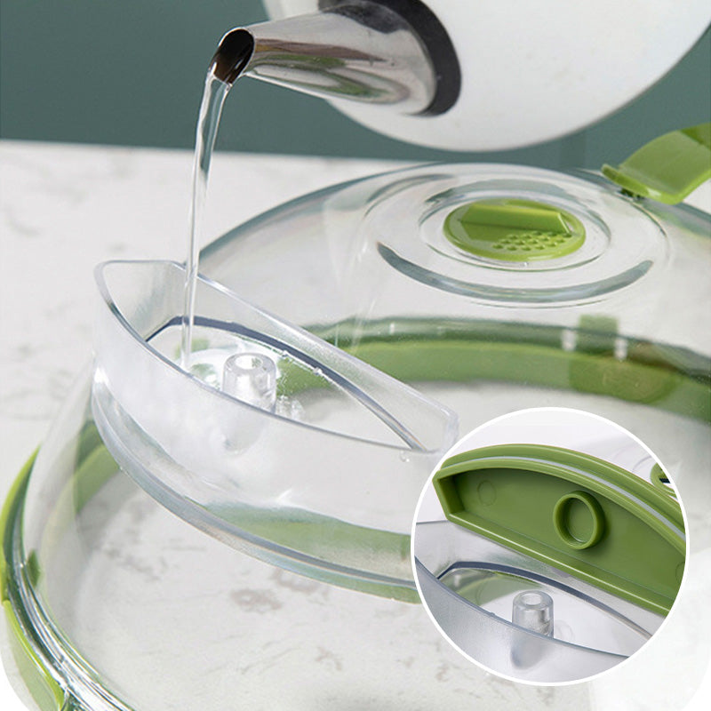 🔥New Hot Selling❤️🔥 Clear Microwave Splatter Cover with Water Steamer and Handle