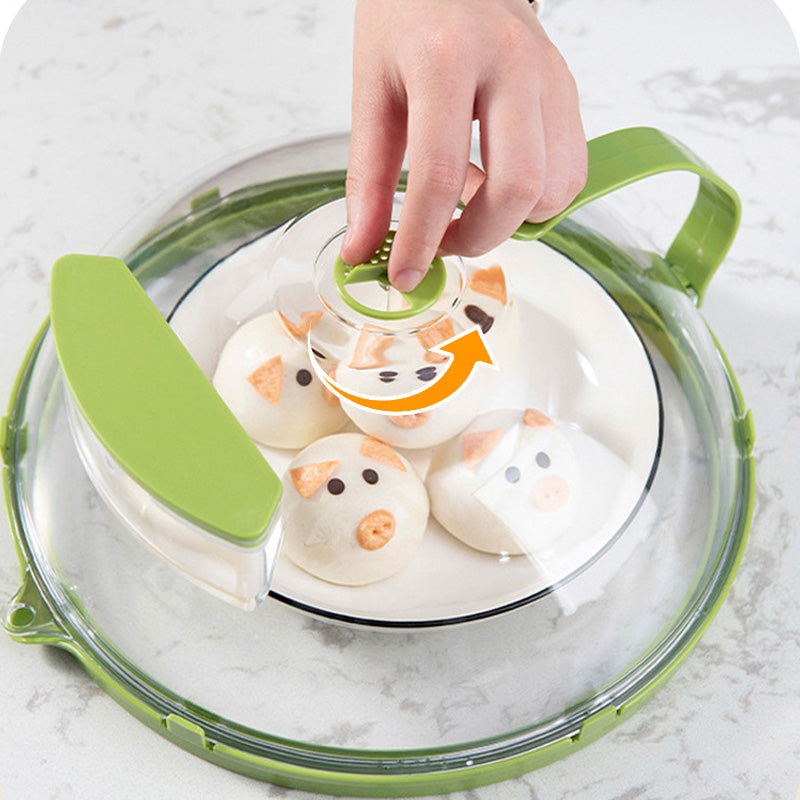 🔥New Hot Selling❤️🔥 Clear Microwave Splatter Cover with Water Steamer and Handle