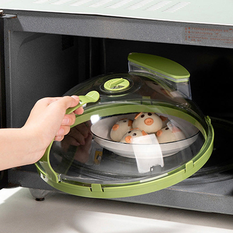 🔥New Hot Selling❤️🔥 Clear Microwave Splatter Cover with Water Steamer and Handle