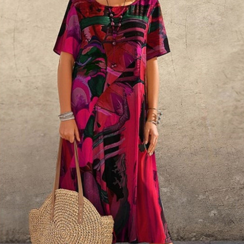 ⏰Limited-time discount🌴Flowing dress in bright tropical colors💯