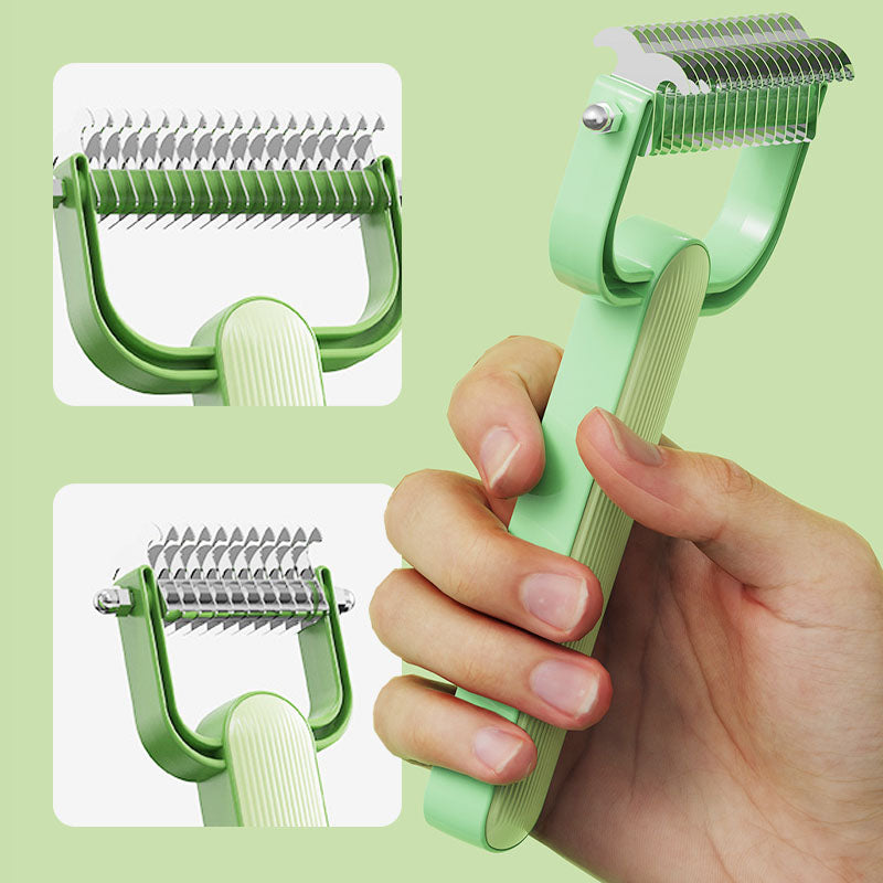 Stainless Steel Pet Comb for Shedding & Detangling