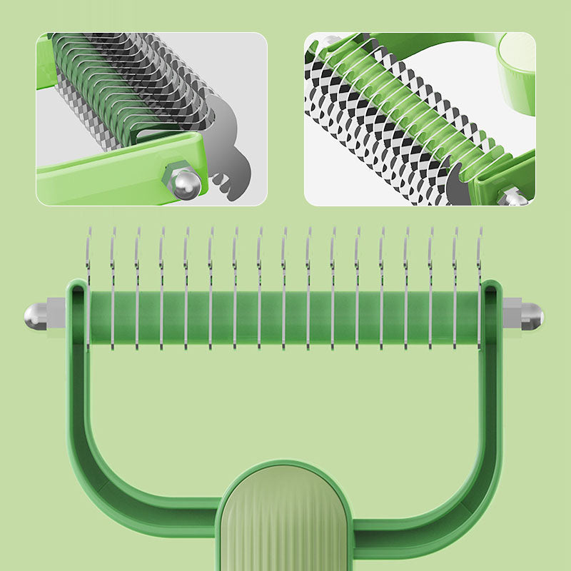 Stainless Steel Pet Comb for Shedding & Detangling