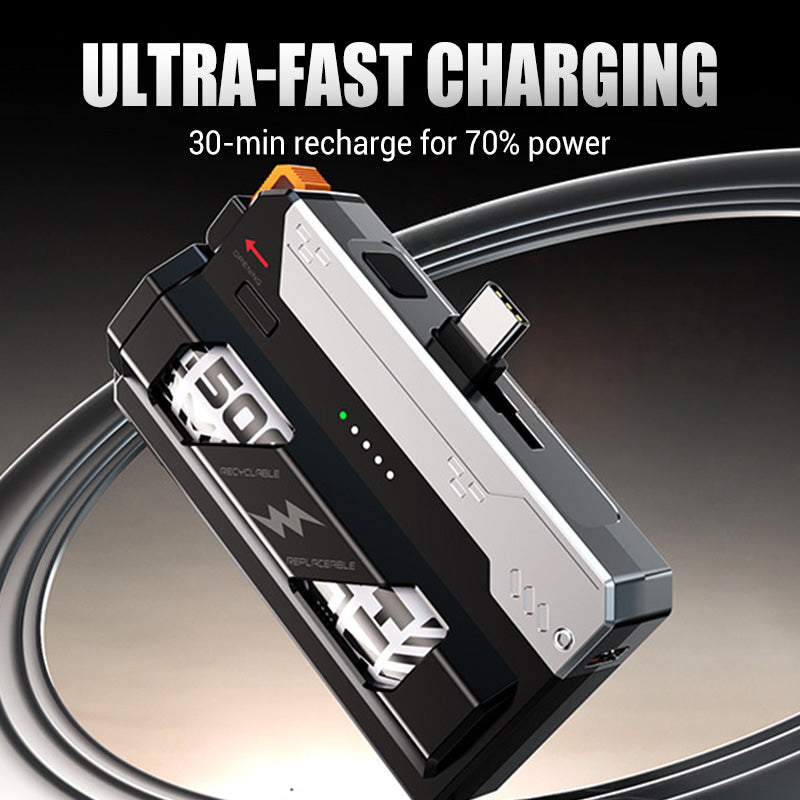 Portable Power Bank with Replaceable Battery