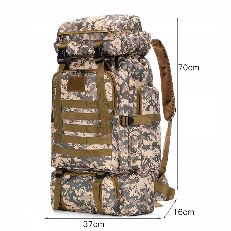 80L Outdoor Waterproof Tactical Backpack