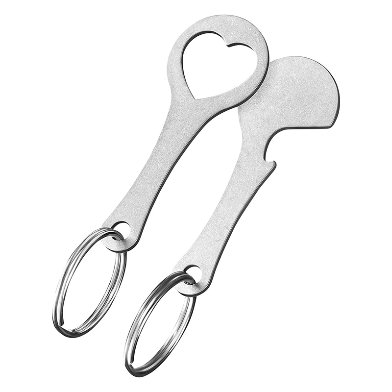 🔑🛍️2 Pieces Stainless Steel Shopping Trolley Token Keyrings