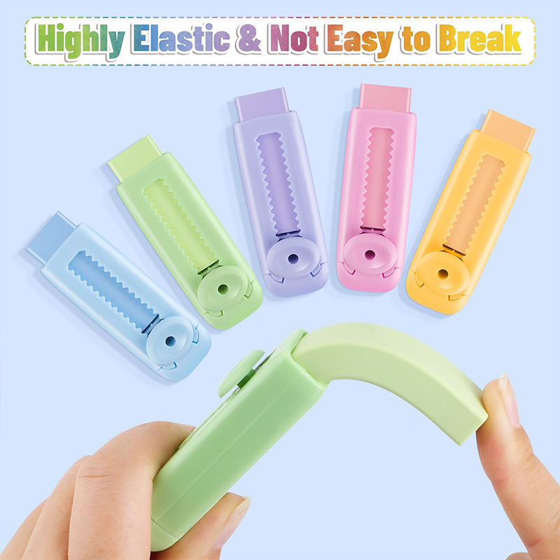 Sliding Retractable Pencil Eraser with Replaceable Core