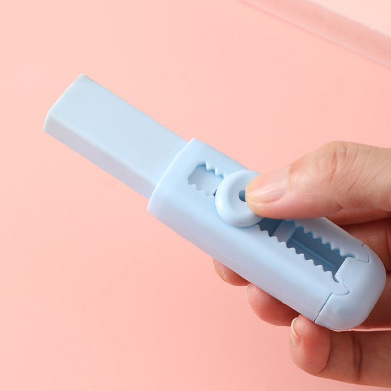 Sliding Retractable Pencil Eraser with Replaceable Core