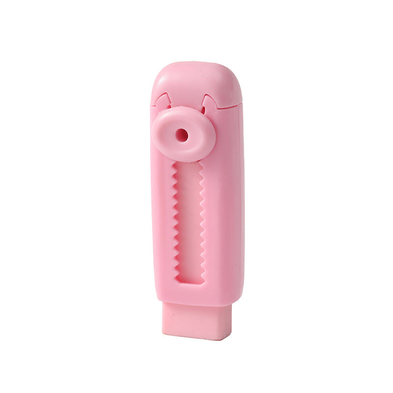 Sliding Retractable Pencil Eraser with Replaceable Core