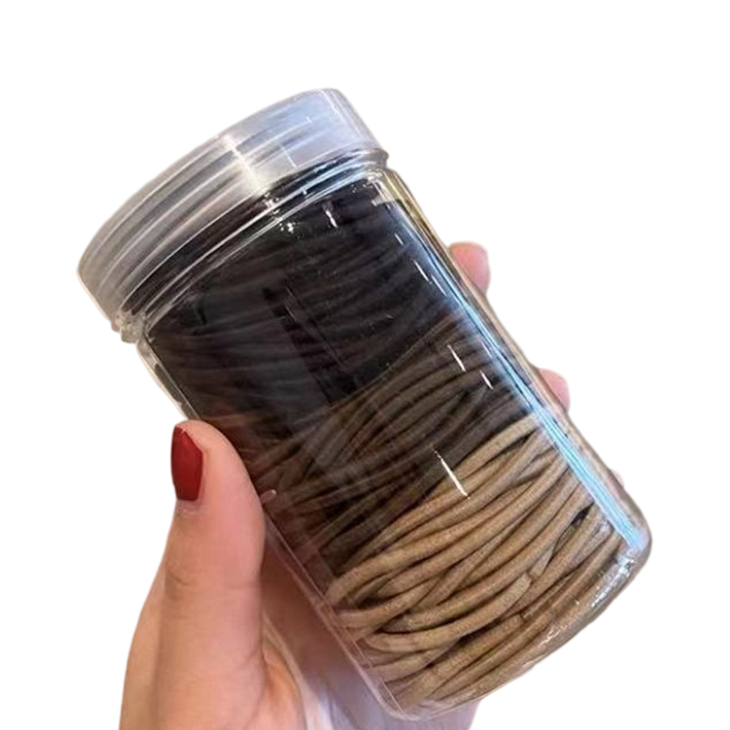 💥Last day clearance sale🔥 100PCS High Stretch Hair Ties in Jar