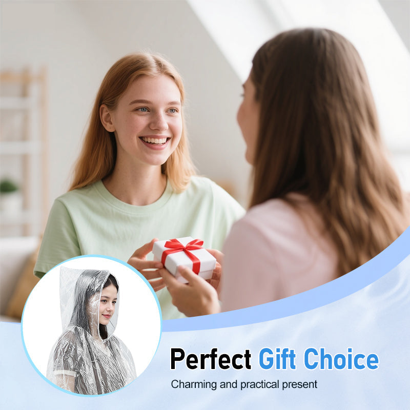 Portable Rain Poncho for Adults