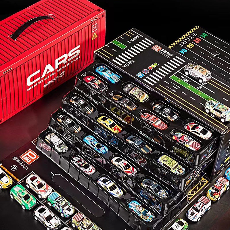 🎅 Christmas Promotion 55% OFF 🎁 48 Mini Pull-Back Cars with Built-In Garage Set