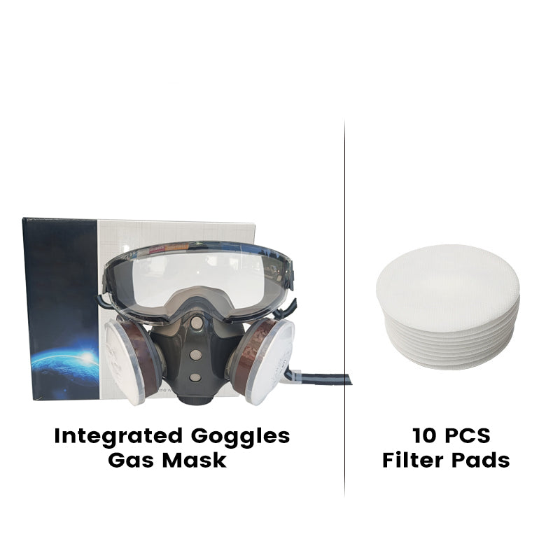 🔥Dust-Proof Integrated Respirator Mask – Dual-Tank Activated Carbon Filters, Industrial-Grade Gas & Dust Protection 🛡️🔥