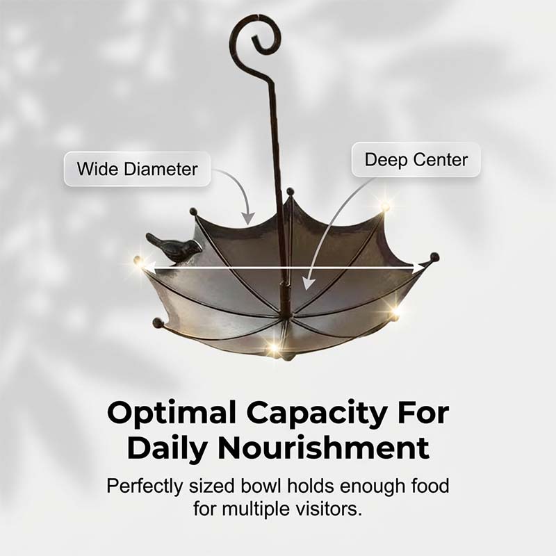 Hanging Umbrella Bird Feeder & Bath
