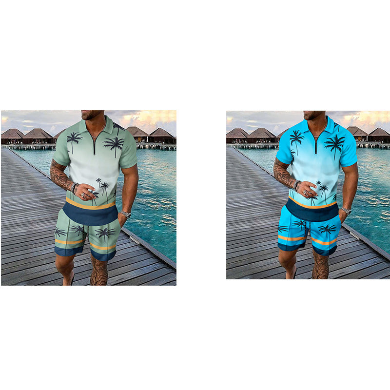 ✨ Men's Tropical Resort 2-Piece Outfit - Summer Vacation Essential ✨