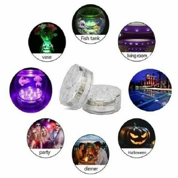š„Submersible LED Pool Lights (RF Remote Control )