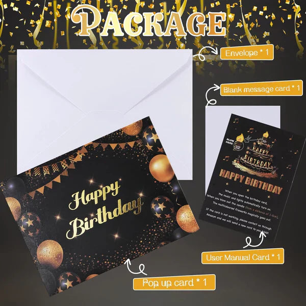 🔥LSAT DAY SALE 70% OFF!!🎉3D Pop Up Musical Birthday Card with Lights & Song🎵🎂