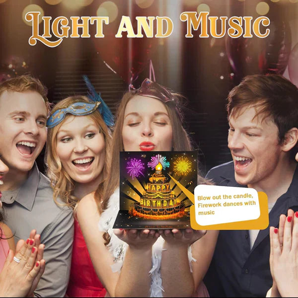 🔥LSAT DAY SALE 70% OFF!!🎉3D Pop Up Musical Birthday Card with Lights & Song🎵🎂